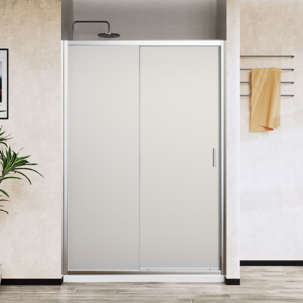 Душевая дверь City VDS-5CT150MT, 1500, хром, стекло текстурное