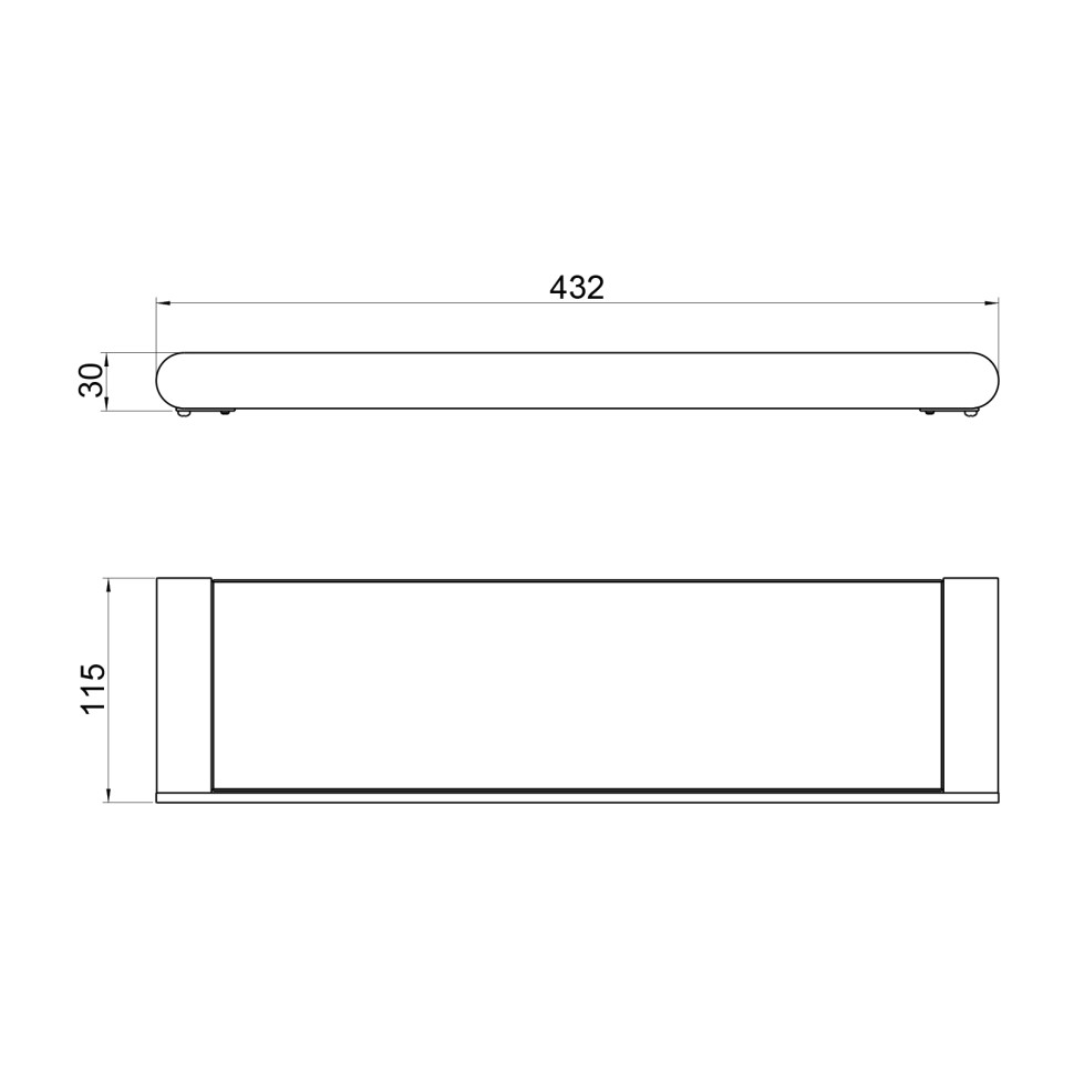 Полка стеклянная Timo Saona 13072/18 черное золото