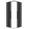 Душевое ограждение Grossman Galaxy 300.K33.01.8080.21.10 (80х80х195) квадрат,раздвижная,черный матовый,стекло тонированное, 1 место