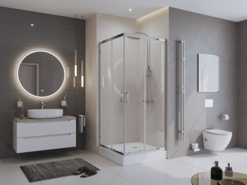 Душевой уголок BelBagno UNO-195-A-2-95-C-Cr
