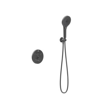 Душевой комплект Инспаер (Inspire) VSFW-3I22MT5GM встраиваемый, термостат, двухрежимный, вороненая сталь