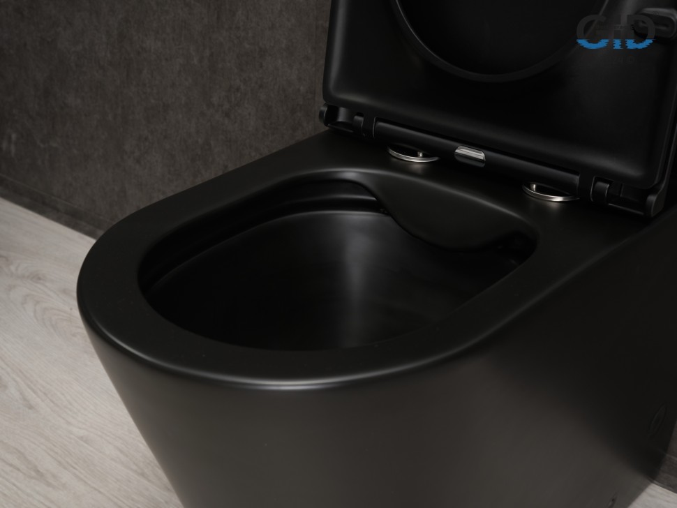 Унитаз напольный Gid Tn2189Bm 62248Y черный матовый 64.5x38.5x82.5