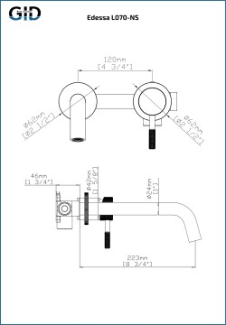 Настенный смеситель GID Edessa SS070-CH-NS хром