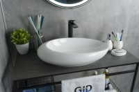 Раковина Gid N9050 51167 накладная белая 59x37x14