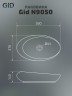 Раковина Gid N9050 51167 накладная белая 59x37x14