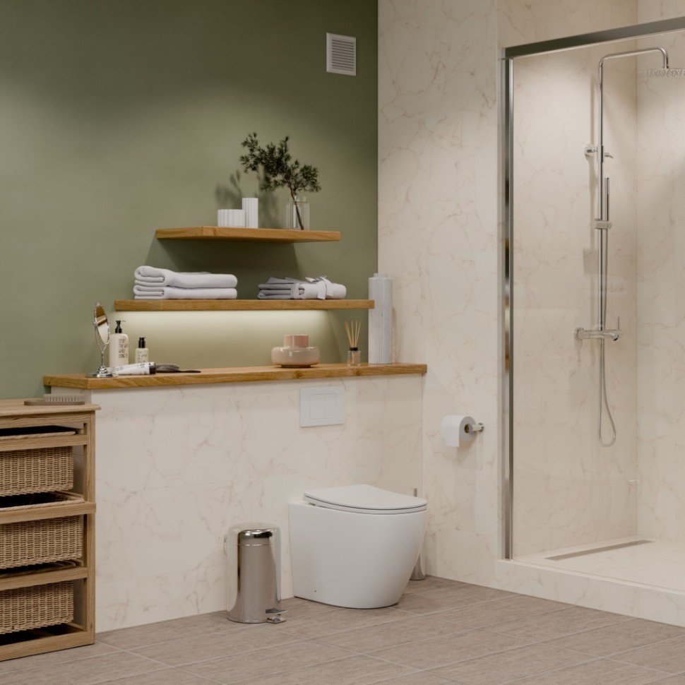 Унитаз приставной IBERICA BLANCA BILBAO ALTO Tornado белый (IB.BLA.334.1B1)