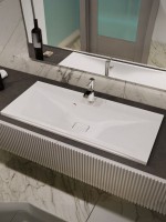 Раковина для ванной 80 см, Uperwood Elen, с декоративной накладкой для слива