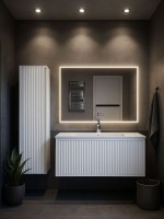 Тумба под раковину для ванной Uperwood Next Premium подвесная, 100 см, белая, 1 ящик