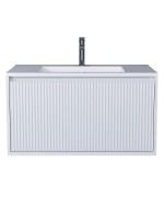 Тумба под раковину для ванной Uperwood Next Premium подвесная, 100 см, белая, 1 ящик