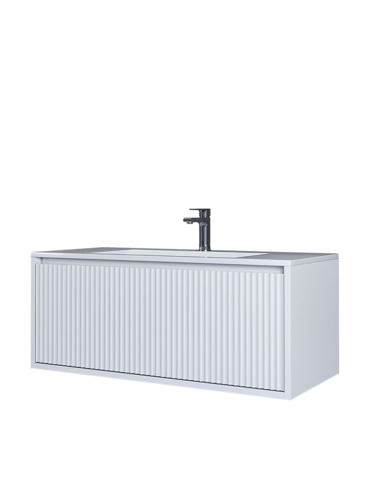 Тумба под раковину для ванной Uperwood Next Premium подвесная, 100 см, белая, 1 ящик