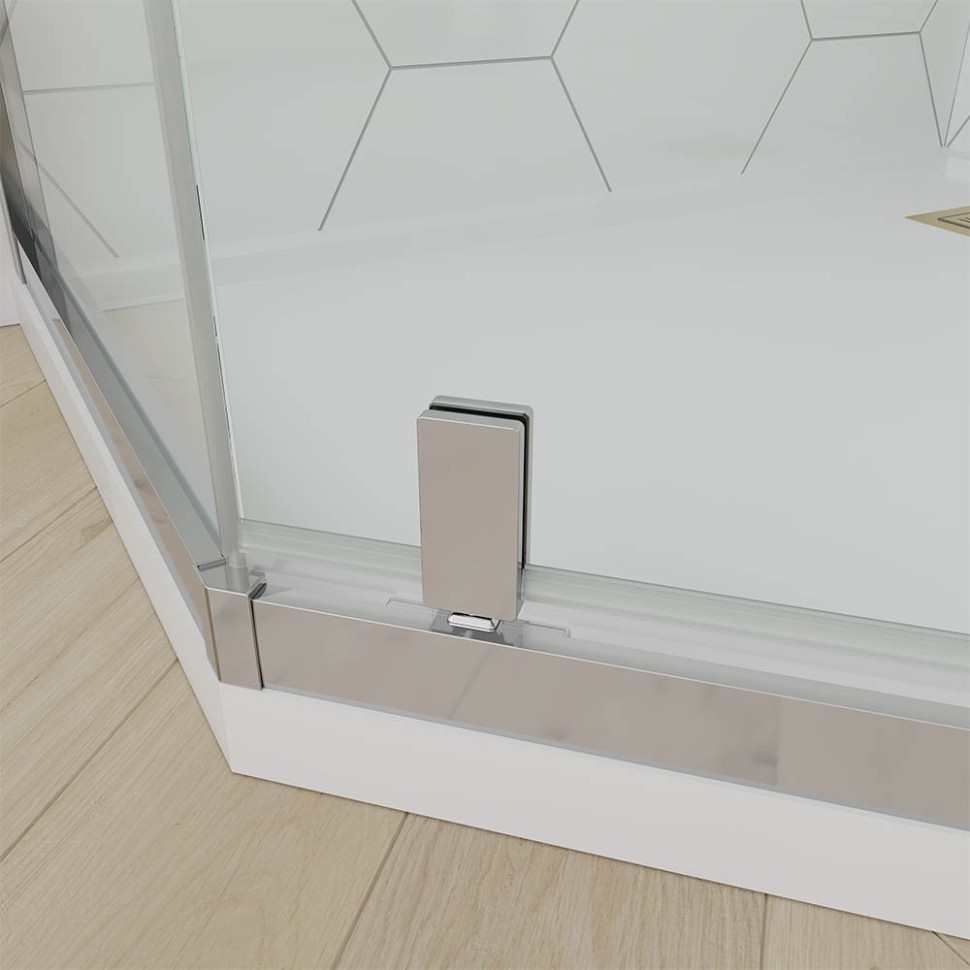 Душевой угол Veconi Ottimo P10 CH, 900x900x1900, хром, стекло матовое