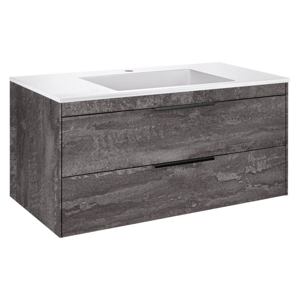 База под раковину Chiara 2D 1000 подвесная, 2 выкатных ящика soft-close, G.Stone