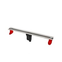 Желоб BERGES водосток SUPER Slim 500, хром глянец, S-сифон D50/105 H50 вертикальный