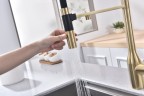 Смеситель для кухни Magneto One, светлое брашированное золото, Ma213188-SBG, Paulmark