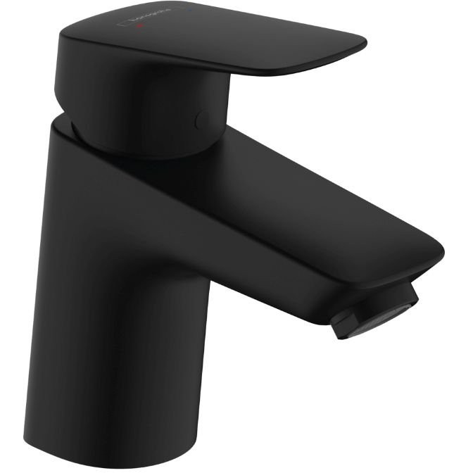 Смеситель Hansgrohe Logis для раковины, 1 отверстие, с донным клапаном Рush-Ореn, цвет: черный матовый 71077670