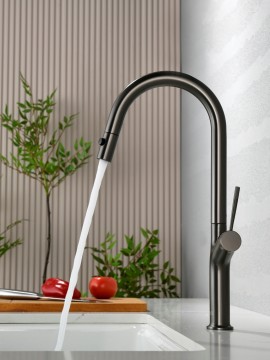 Смеситель для кухни AQUAme Cucina с выдвижным изливом AQM9905GM