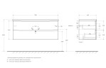 База под раковину подвесная BelBagno MARINO-CER-N-1200-2C-SO-RR-P