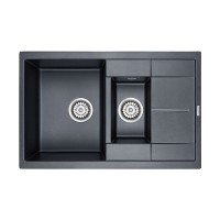 Мойка FLUGEN 60/1,5, IT-GRANIT, PM237850-BLM, черный-металлик, 775х495 мм, Paulmark