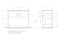База под раковину напольная BelBagno KRAFT-1000-2C-PIA-BO Bianco Opaco