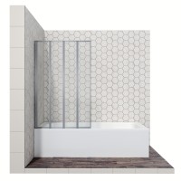 Шторка для ванны Ambassador Bath Screens 16041110R (90х140) хром,стекло прозрачное,складная,1 место