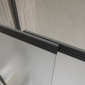 Душевая шторка на ванну BelBagno LUCE-VF-11-90/145-P-NERO