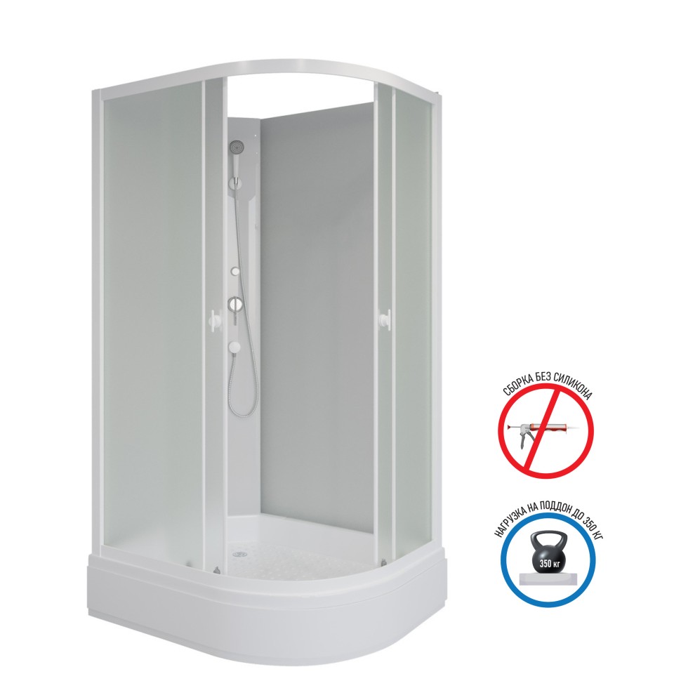Душевая кабина Niagara Promo P90/70/26L/MT/BK (90х70х195) 4 места