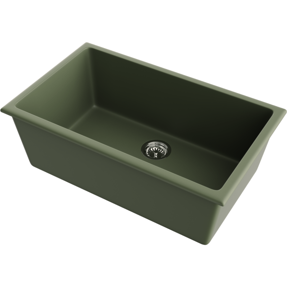 Кухонная мойка Omoikiri Okinoshima 76-U/I-OL Natceramic/olive