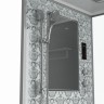 Душевая кабина Niagara Luxe NG-7714W (100x90х215) низкий поддон(15см),дверь распашная,стенки серебро,5 мест
