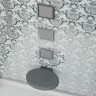 Душевая кабина Niagara Luxe NG-7714W (100x90х215) низкий поддон(15см),дверь распашная,стенки серебро,5 мест
