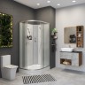Душевая кабина Niagara Classic NG-3312-14RBK (120х80х200) низкий поддон(13см),стекло матовое,3 места
