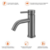 Смеситель Prohanss для умывальника P31.10.09 Графит