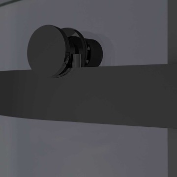 Душевая дверь Комо-Н (Como-N) VDS-4CN150CGB, 1500, черный, стекло тонированное