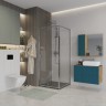 Душевое ограждение Niagara Nova NG-63-8A-A100 (80х100х195) прямоугольник,хром,двери распашные,стекло прозрачное,2 места