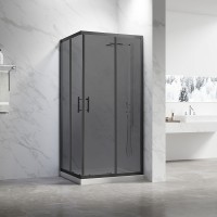Душевой угол Veconi Rovigo RV-27B, 1000х800х1900, черный, стекло тонированное