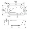 Акриловая ванна VAGNERPLAST NIKE 120x70