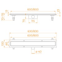 Душевой трап RGW SDR-34 (800)