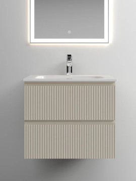Тумба подвесная SANCOS Snob T 590х445х500, c двумя ящиками оснащенными доводчиками, Beige Soft , арт.SNT60CE