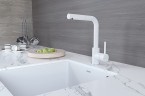 Смеситель для кухни KASSEL, белый матовый, Ka214311-WH, Paulmark