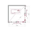 Душевой уголок BelBagno UNO-195-A-2-95-P-Cr