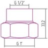 Комплект фитингов прямой (G 1" НГ х G 1/2" ВР) / 2 шт.