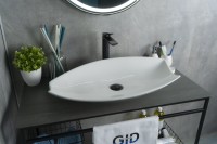 Раковина Gid N9178 51171 накладная белая 74x38x13