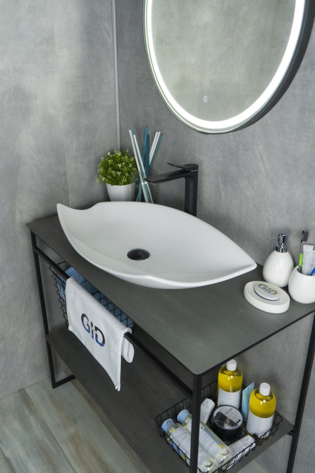 Раковина Gid N9178 51171 накладная белая 74x38x13