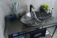 Раковина Gid Mnc206 54427 накладная под камень глянцевая 59x39x13