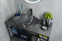 Раковина Gid Mnc206 54427 накладная под камень глянцевая 59x39x13