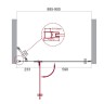 Душевая дверь BelBagno KRAFT-60/30-C-Cr-L