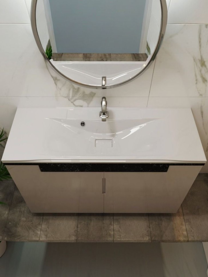 Раковина для ванной 90 см, Uperwood Elen, с декоративной накладкой для слива