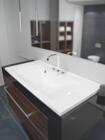 Раковина для ванной 90 см, Uperwood Elen, с декоративной накладкой для слива