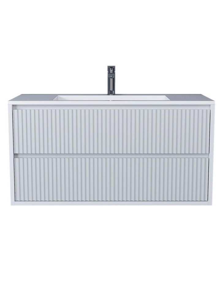 Тумба под раковину для ванной Uperwood Next Premium подвесная, 100 см, белая, 2 ящика