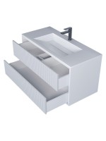 Тумба под раковину для ванной Uperwood Next Premium подвесная, 100 см, белая, 2 ящика