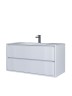 Тумба под раковину для ванной Uperwood Next Premium подвесная, 100 см, белая, 2 ящика